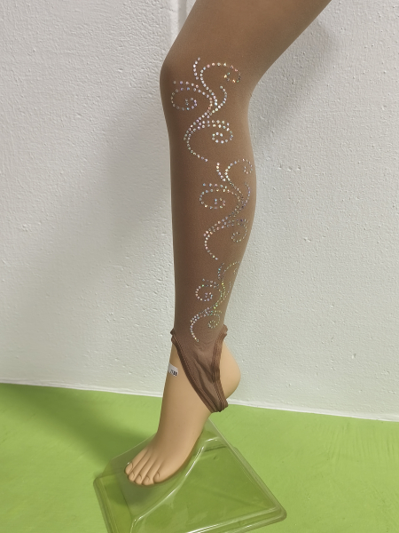 Stegstrumpfhose mit Glitterdruck